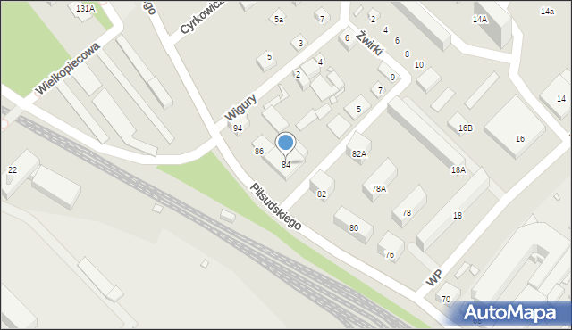 Starachowice, Piłsudskiego Józefa, marsz., 84, mapa Starachowic