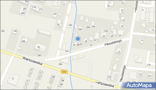 Stare Babice, Piłsudskiego Józefa, marsz., 28, mapa Stare Babice