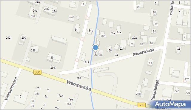 Stare Babice, Piłsudskiego Józefa, marsz., 30, mapa Stare Babice