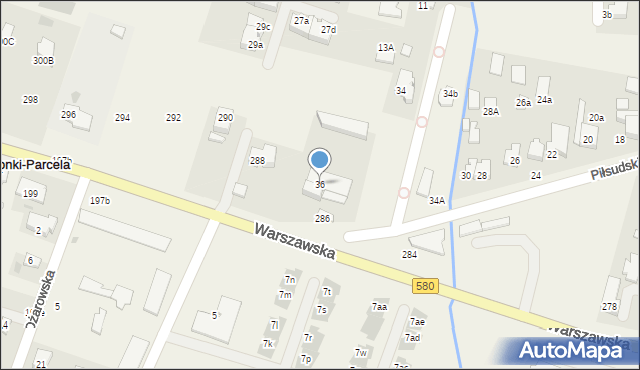 Stare Babice, Piłsudskiego Józefa, marsz., 36, mapa Stare Babice