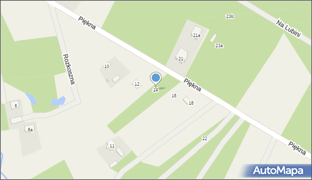 Stare Budy, Piękna, 14, mapa Stare Budy