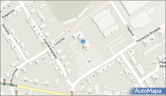 Stargard, Pierwszej Brygady, 1b, mapa Stargard