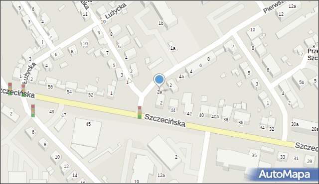 Stargard, Pierwszej Brygady, 2a, mapa Stargard