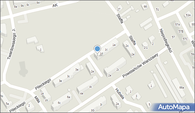 Stargard, Pileckiego Witolda, rtm., 1e, mapa Stargard