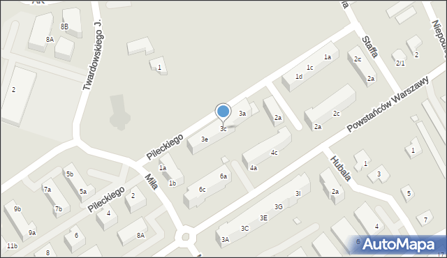 Stargard, Pileckiego Witolda, rtm., 3c, mapa Stargard