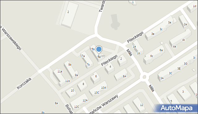 Stargard, Pileckiego Witolda, rtm., 5a, mapa Stargard
