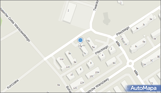 Stargard, Pileckiego Witolda, rtm., 7a, mapa Stargard