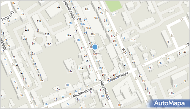 Stargard, Piłsudskiego Józefa, marsz., 101, mapa Stargard