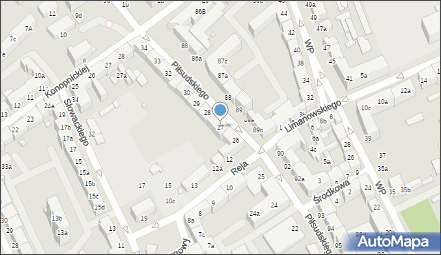 Stargard, Piłsudskiego Józefa, marsz., 27, mapa Stargard