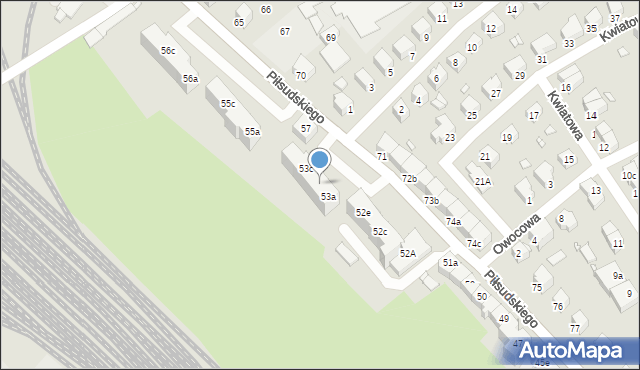 Stargard, Piłsudskiego Józefa, marsz., 53b, mapa Stargard