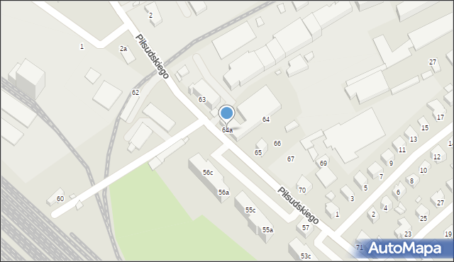 Stargard, Piłsudskiego Józefa, marsz., 64a, mapa Stargard