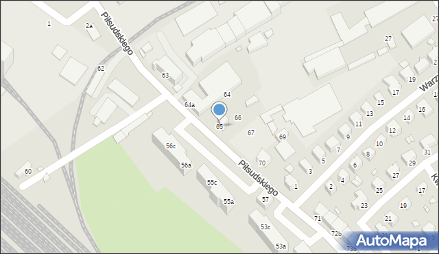 Stargard, Piłsudskiego Józefa, marsz., 65, mapa Stargard