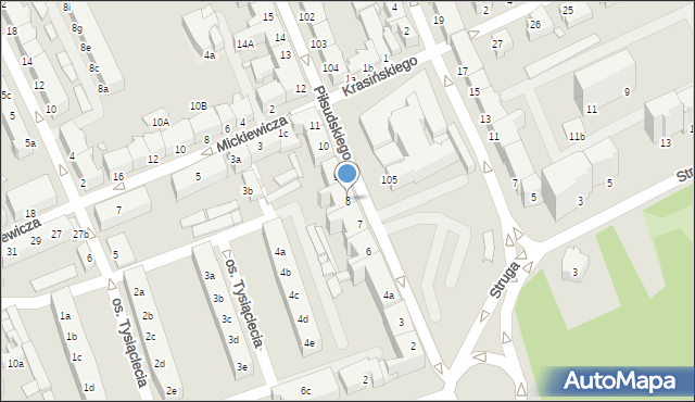 Stargard, Piłsudskiego Józefa, marsz., 8, mapa Stargard