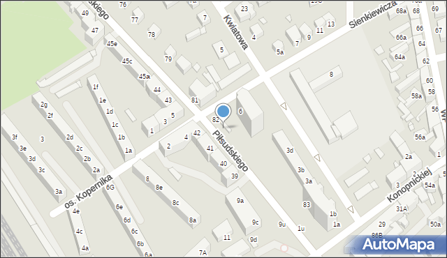 Stargard, Piłsudskiego Józefa, marsz., 82A, mapa Stargard