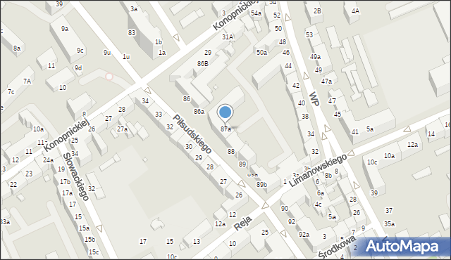 Stargard, Piłsudskiego Józefa, marsz., 87a, mapa Stargard