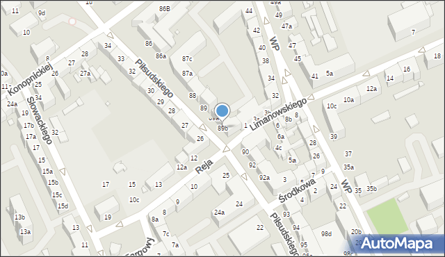 Stargard, Piłsudskiego Józefa, marsz., 89b, mapa Stargard