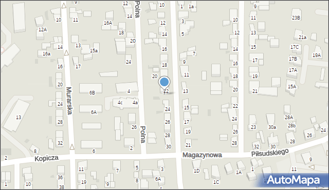 Starogard Gdański, Piaskowa, 22A, mapa Starogard Gdański