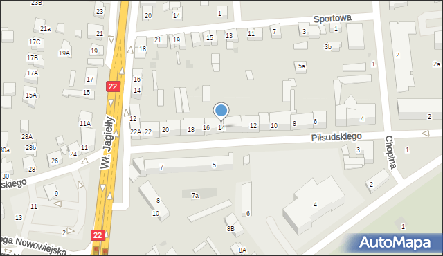 Starogard Gdański, Piłsudskiego Józefa, marsz., 14, mapa Starogard Gdański