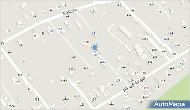 Stary Sącz, Piłsudskiego Józefa, marsz., 118B, mapa Stary Sącz