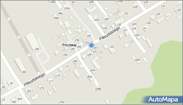 Stary Sącz, Piłsudskiego Józefa, marsz., 163, mapa Stary Sącz