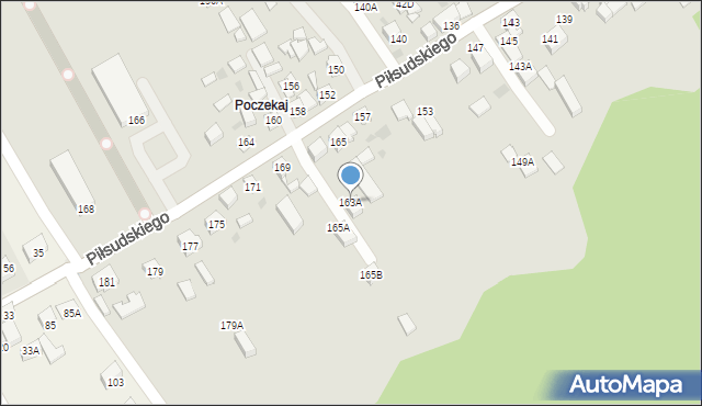 Stary Sącz, Piłsudskiego Józefa, marsz., 163A, mapa Stary Sącz