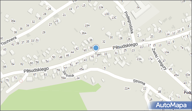 Stary Sącz, Piłsudskiego Józefa, marsz., 39, mapa Stary Sącz