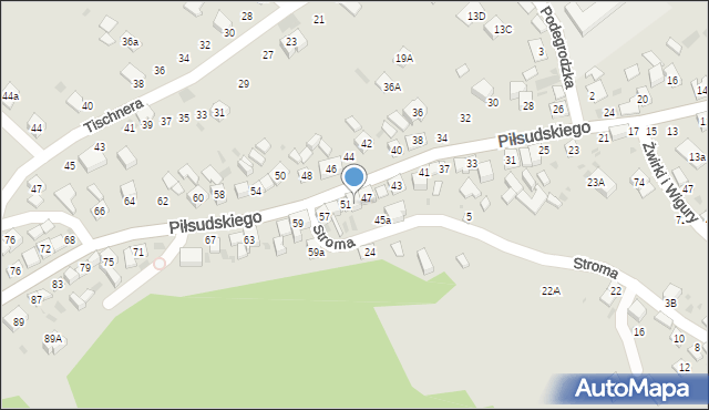 Stary Sącz, Piłsudskiego Józefa, marsz., 49, mapa Stary Sącz
