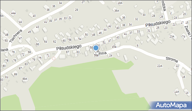 Stary Sącz, Piłsudskiego Józefa, marsz., 59a, mapa Stary Sącz