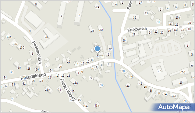 Stary Sącz, Piłsudskiego Józefa, marsz., 6, mapa Stary Sącz