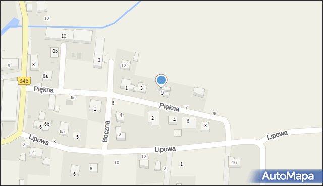 Stary Śleszów, Piękna, 5, mapa Stary Śleszów