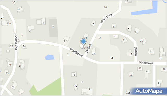 Stawiguda, Piaskowa, 11, mapa Stawiguda