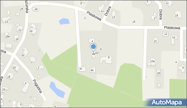 Stawiguda, Piaskowa, 4a, mapa Stawiguda