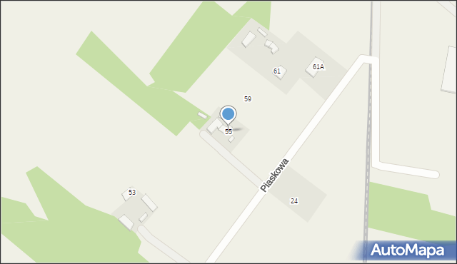 Stefanówka, Piaskowa, 55, mapa Stefanówka