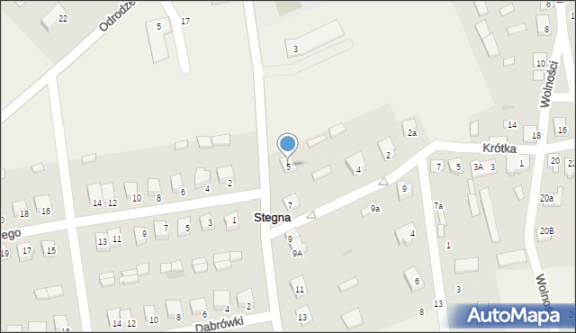 Stegna, Piastowska, 5, mapa Stegna