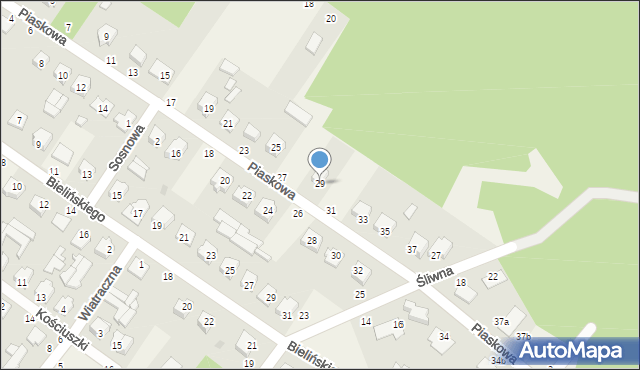 Stężyca, Piaskowa, 29, mapa Stężyca