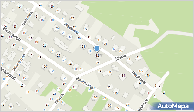 Stężyca, Piaskowa, 32, mapa Stężyca