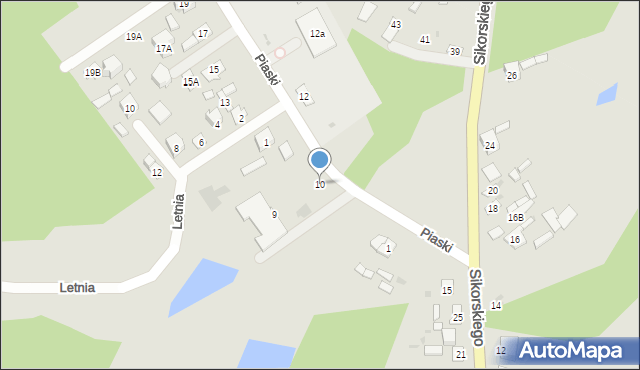 Stoczek Łukowski, Piaski, 10, mapa Stoczek Łukowski