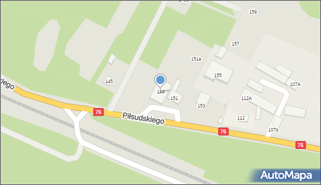 Stoczek Łukowski, Piłsudskiego Józefa, marsz., 149, mapa Stoczek Łukowski