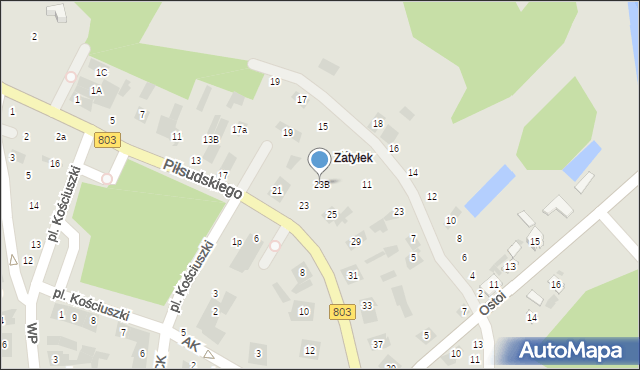 Stoczek Łukowski, Piłsudskiego Józefa, marsz., 23B, mapa Stoczek Łukowski