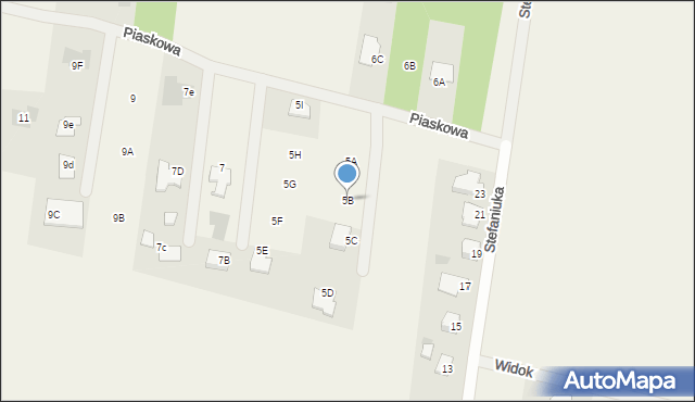 Stok Lacki-Folwark, Piaskowa, 5B, mapa Stok Lacki-Folwark