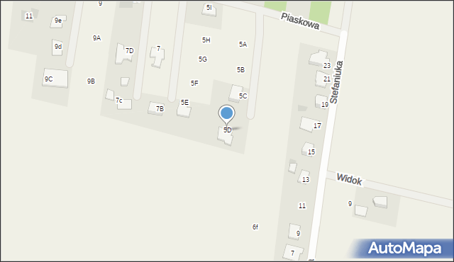 Stok Lacki-Folwark, Piaskowa, 5D, mapa Stok Lacki-Folwark