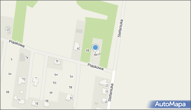 Stok Lacki-Folwark, Piaskowa, 6A, mapa Stok Lacki-Folwark