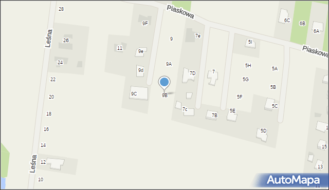 Stok Lacki-Folwark, Piaskowa, 9B, mapa Stok Lacki-Folwark
