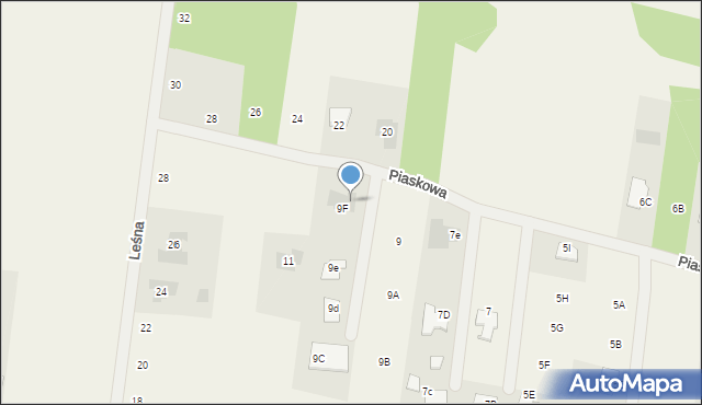 Stok Lacki-Folwark, Piaskowa, 9g, mapa Stok Lacki-Folwark