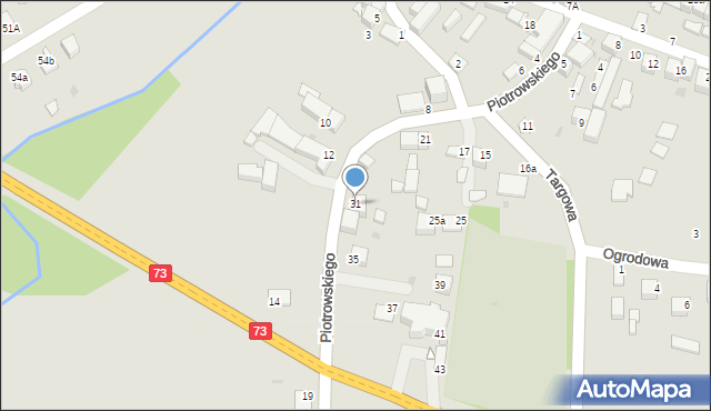 Stopnica, Piotrowskiego, dr., 31, mapa Stopnica
