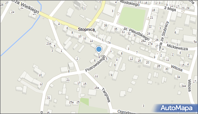 Stopnica, Piotrowskiego, dr., 4, mapa Stopnica