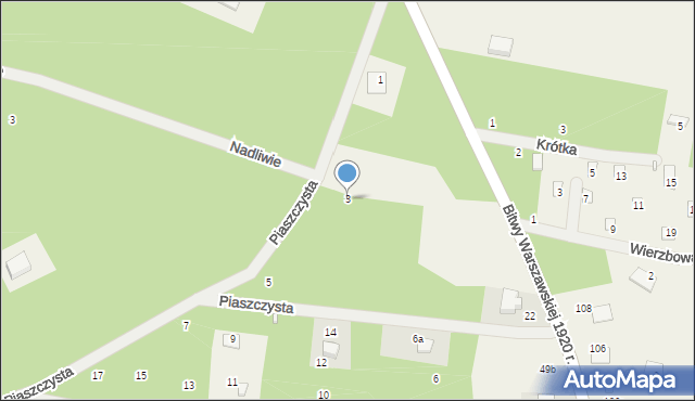 Strachów, Piaszczysta, 3, mapa Strachów