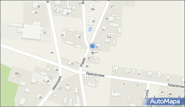 Stromiec, Piaski, 55, mapa Stromiec