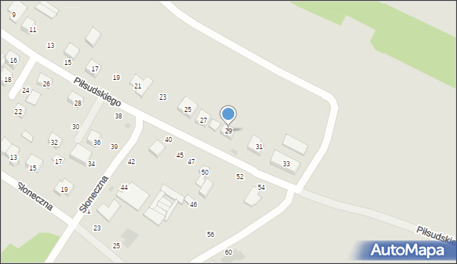 Stryków, Piłsudskiego Józefa, marsz., 29, mapa Stryków