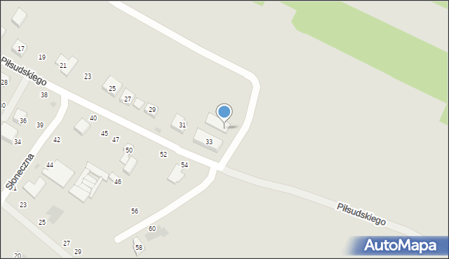 Stryków, Piłsudskiego Józefa, marsz., 33a, mapa Stryków